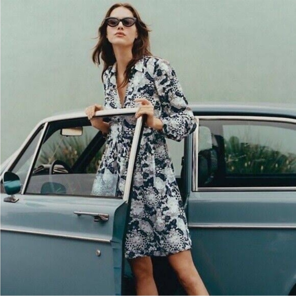 Anthropologie 34 of 52 Conversations Colloquial Faces Shirt Dress 2. - Picture 1 of 6